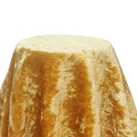70" Gold Crushed Velvet Tischdecke