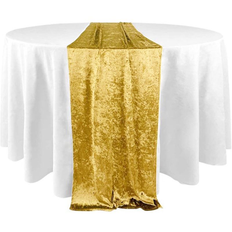 gold table runner