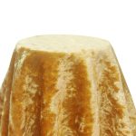 132" Gold Crushed Velvet Tablecloth
