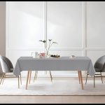 90" x 156" Grey Polyester Polyester Tablecloth - Image 7