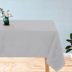 58 x 58'' Grey Polyester Tablecloth - Image 5