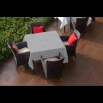 58 x 58'' Grey Polyester Tablecloth - Image 3