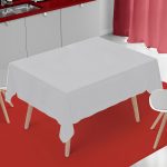 58 x 58'' Grey Polyester Tablecloth - Image 2