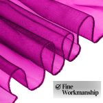 10Pc Fushia Organza Chair Sashes - Image 2