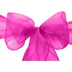 10Pc Fushia Organza Chair Sashes - Image 4