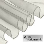 10 Stück elfenbeinfarbene Organza-Stuhlschärpen – Bild 2