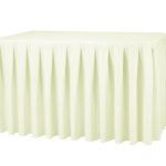 17FT (204") Ivory Polyester Table Skirt