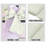 Stuhlschärpen aus elfenbeinfarbenem Taft (10 Stück) – Bild 2