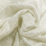 Ivory Crushed Velvet Fabric 1m