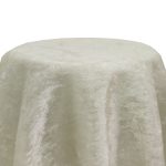 120" Ivory Crushed Velvet Tablecloth