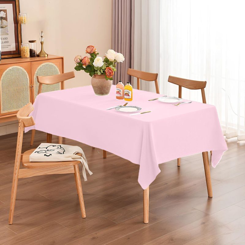 light pink rectangle polyester table cover 4