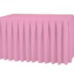 21FT (252") Polyester Light Pink Table Skirt