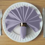 Flieder Lavendel Polyester bedruckte Farbservietten (10 Stück) – Bild 3