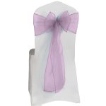 10 Stück Flieder-Organza-Stuhlschärpen - Image 3