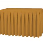 14FT (168") Polyester Mustard Gold Table Skirt