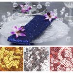 30,5 x 35,6 cm, marineblaue Pailletten-Serviette