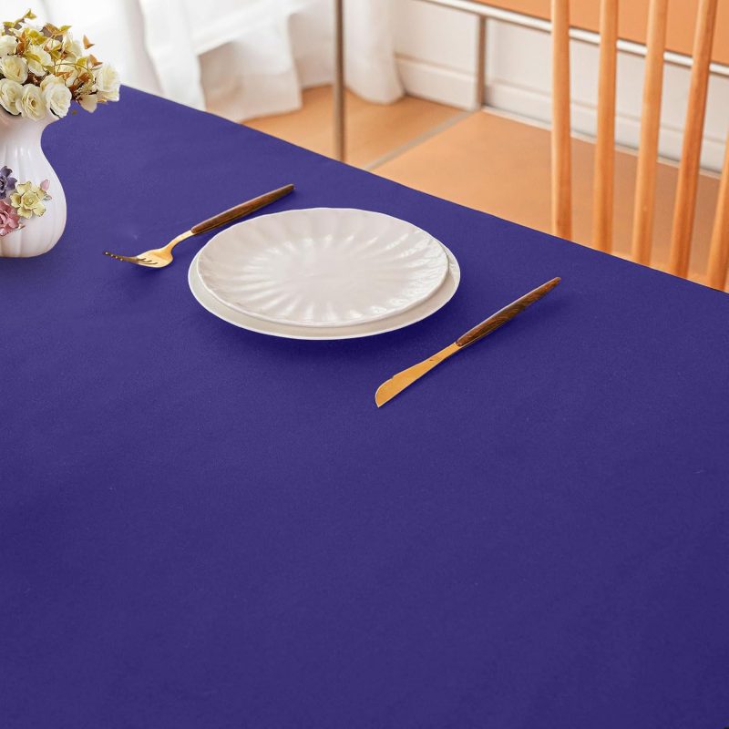 navy blue polyester tablecloth rectangle 4