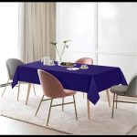 52'' x 90" Navy Blue Polyester Tablecloth - Image 9