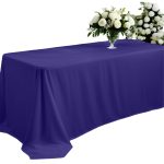 52'' x 90" Navy Blue Polyester Tablecloth - Image 7