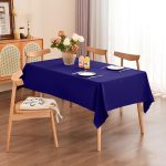 52'' x 90" Navy Blue Polyester Tablecloth - Image 6