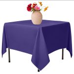 45 x 45''Navy Blue Polyester Tablecloth - Image 6