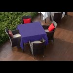 45 x 45''Navy Blue Polyester Tablecloth - Image 3
