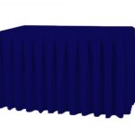 17FT (204") Polyester Navy Blue Table Skirt