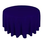 90" Round Navy Blue Tablecloth 90"
