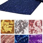 12'' x 108'' Navy Blue Sequin Table Runner