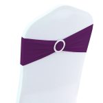 10Pc Purple Spandex Chair Band