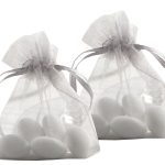 50 Stück silberfarbene große Organzabeutel 14 cm x 10 cm