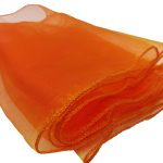 10Pc Orange Organza Chair Sashes