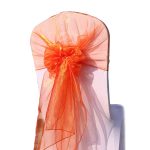 10Pc Orange Organza Hood