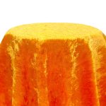 120" Orange Crushed Velvet Tablecloth