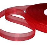 10mm Red Organza Ribbon 45Yds