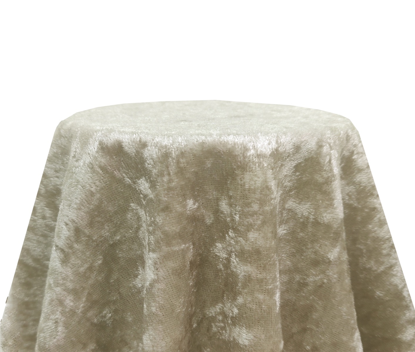 oyster_main_1.jpg 108" Oyster Crushed Velvet Tablecloth - Image 1