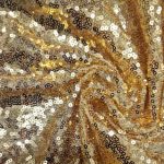 90'' blassgoldene Pailletten-Tischdecke