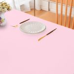 60" x 102" hellrosa Polyester-Tischdecke – Bild 5