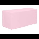 60" x 102" hellrosa Polyester-Tischdecke – Bild 2