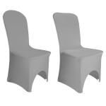 Silber Spandex Stuhlhussen