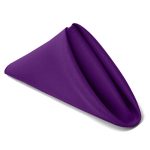 Purple Polyester Napkins 19" x 19" (10pcs) - Image 2