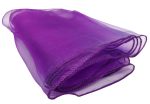 10Pc Dark Puple Organza Chair Sashes