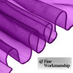 10Pc Dark Puple Organza Chair Sashes - Image 2
