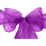 10Pc Dark Puple Organza Chair Sashes - Image 4