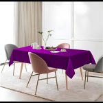 52'' x 90" Purple Polyester Tablecloth - Image 9