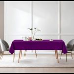 52'' x 90" Purple Polyester Tablecloth - Image 8