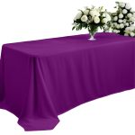 52'' x 90" Purple Polyester Tablecloth - Image 7