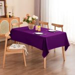 52'' x 90" Purple Polyester Tablecloth - Image 6
