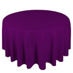 108'' runde violette Polyester-Tischdecke