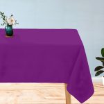 35 x 35'' Purple Polyester Tablecloth - Image 5